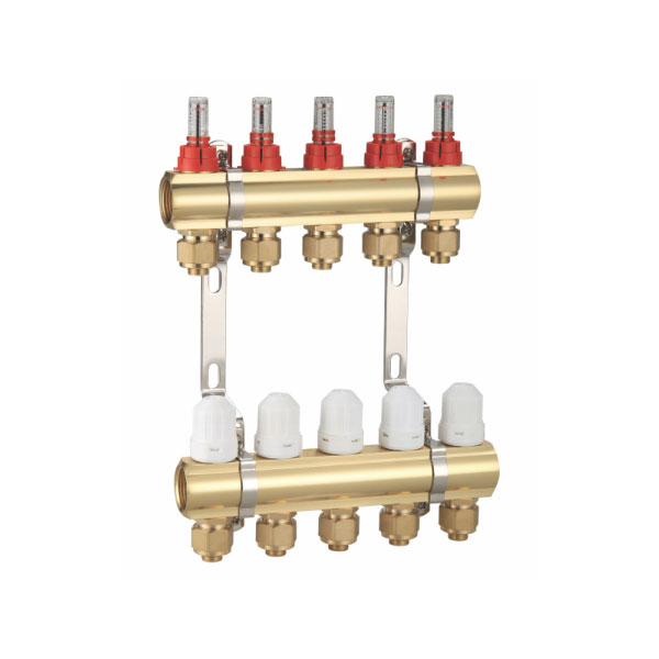 Underfloor heating brass manifolds