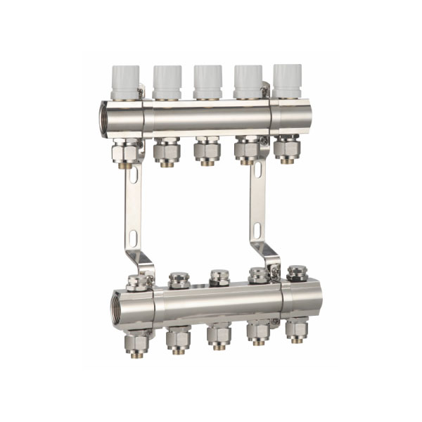 Underfloor heating Nickel plated brass manifolds